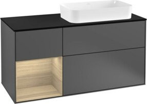 V&B Waschtischunterschrank Finion in Anthrazit, Breite: 120 cm, Tiefe: 50,1 cm, Höhe: 50,1 cm - Bild 1