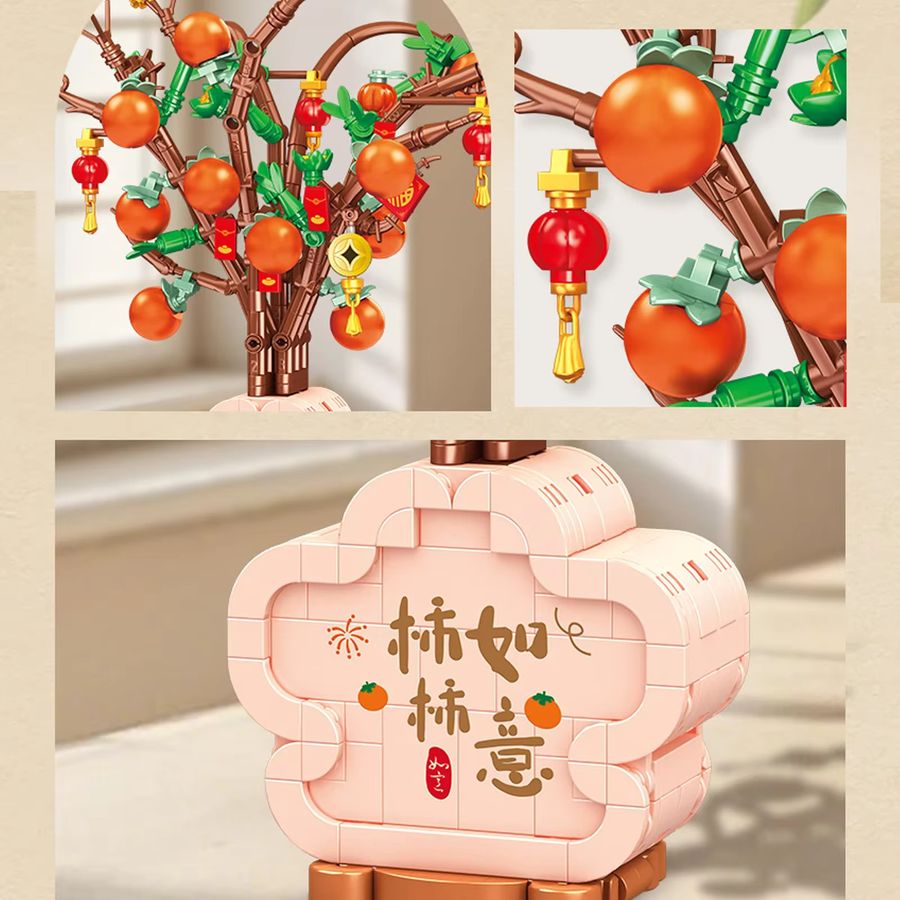 wishiot MOC Bausteine Glück Bambus Orchidee Künstliche Blumen Bonsai Dekoration als kreatives Spielzeug und romantisches Geschenk - Bild 2