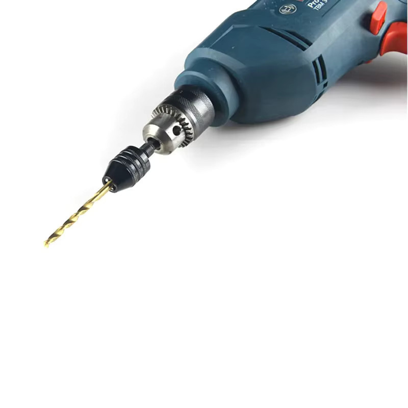 JIGHOLE Schnellspannbohrfutter Adapter mit Sechskantschaft für Schlagschrauber und Bohrer, Spannbereich 0,3-8 mm, 6,35 mm Aufnahme - Bild 4