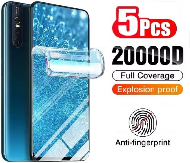 5er Pack Hydrogel Display Schutzfolien für Realme 10 4G, transparente Vollabdeckung Screen Protector - Bild 1
