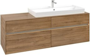 V&B Waschtischunterschrank Collaro mit LED-Beleuchtung, B/T/H: 160 x 54,8 x 50 cm - Bild 1
