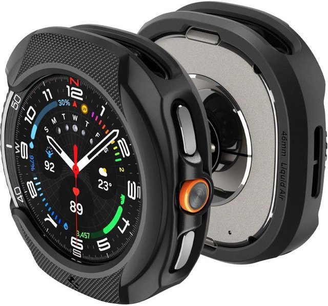Spigen Liquid Air Schutzhülle für Samsung Galaxy Watch 8 Classic 46 mm in Schwarz - Bild 1