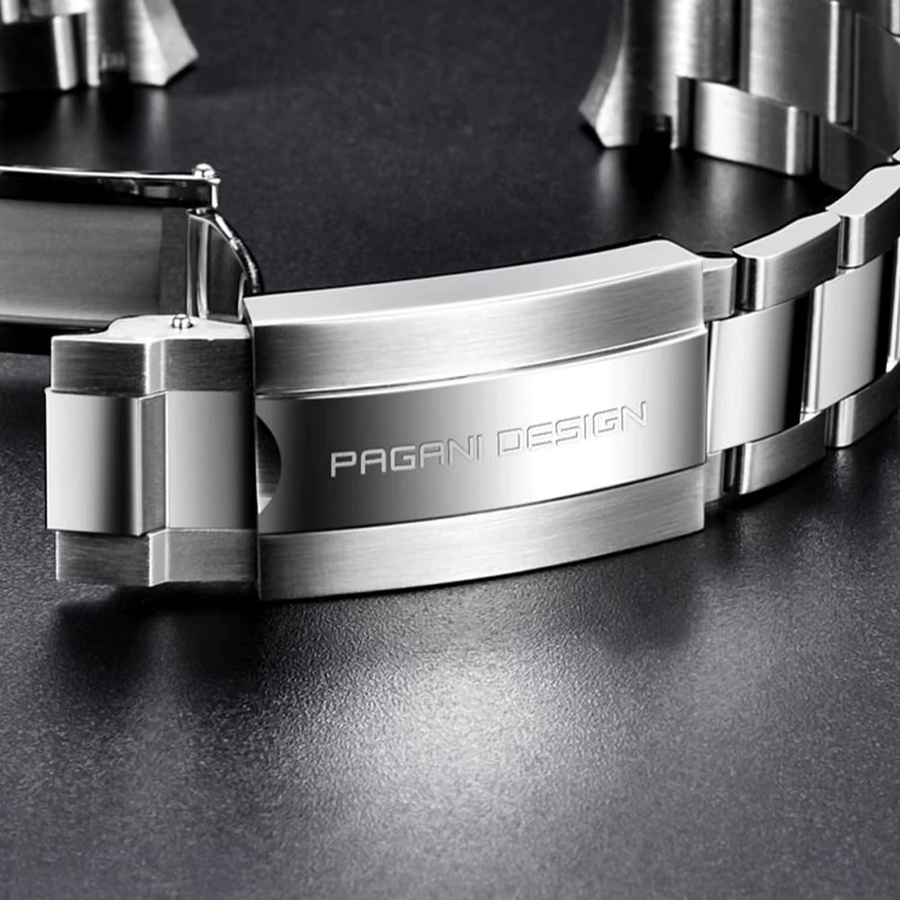 Pagani Design Uhrenarmband Jubilee, Edelstahl, Silber, 20 mm, Unisex - Bild 4