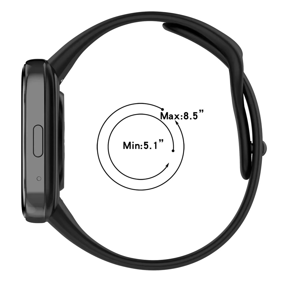 I LOVE LUO Uhrenarmband Silikon, Schwarz, Xiaomi Redmi Watch 3 Active - Bild 3
