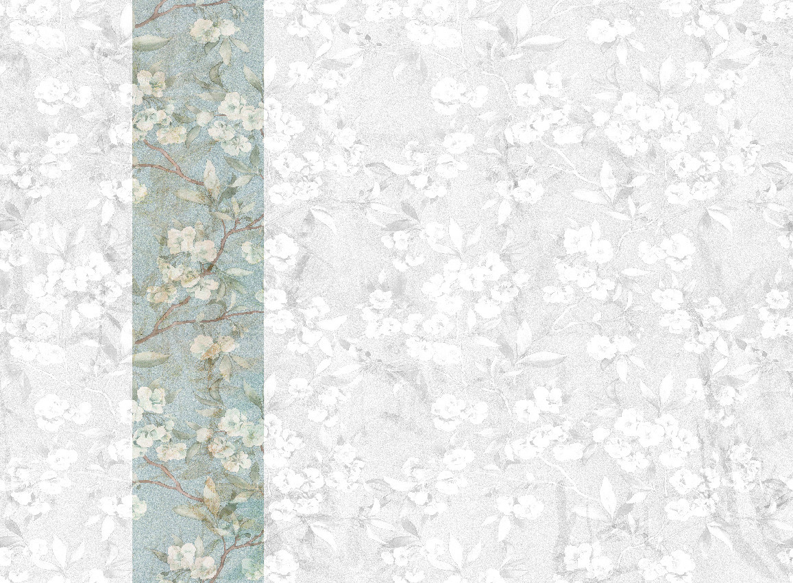 Jannelli & Volpi Mural Momo Wandpaneel mit floralem Design in Sky Blue - Bild 1