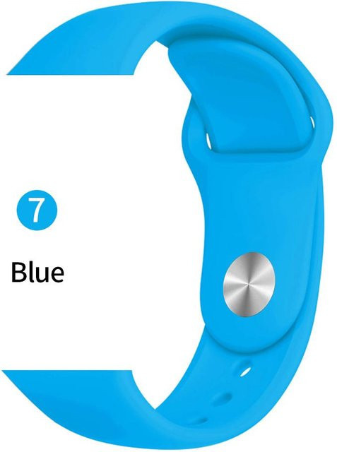 Silikonarmband für Apple Watch, Blau, Unisex - Bild 1