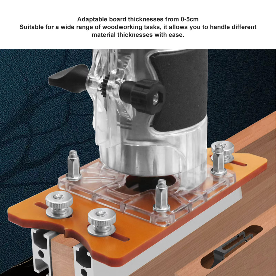 Qiilu Holzfräserbasis aus Aluminiumlegierung mit 2-in-1-Design zum präzisen Schlitzen und Anfasen - Bild 2