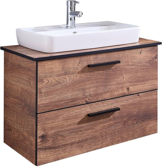 Waschbeckenunterschrank Pelipal Quickset 374 Eiche Ribeck Nachbildung Braun B/H/T: 73 x 61,6 x 44,5 cm - Bild 1