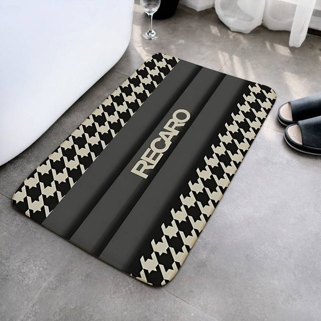 J-Custom Recaros Bodenmatte in Schwarz, moderner und flauschiger Heimteppich für Wohnzimmer und Kinderzimmer, B/T: 60 x 40 cm - Bild 1