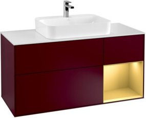 V&B Waschtischunterschrank Finion mit Wandbeleuchtung, Farbe: Weiß, Breite: 120 cm, Tiefe: 50,1 cm, Höhe: 50,1 cm - Bild 1