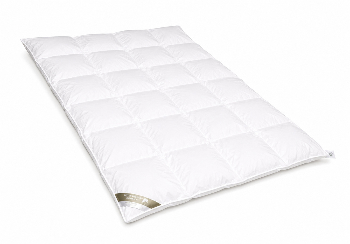 Betten Hofmann White Sibiria Schneegänseflaum Daunendecke in Weiß mit 4 cm Außensteg, B: 135 cm, L: 200 cm - Bild 1