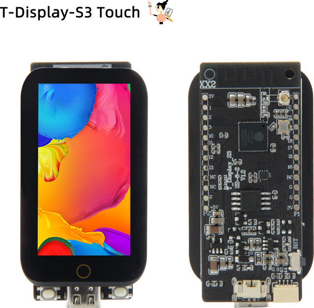 LILYGO T-Display-S3-Touch Entwicklungsplatine mit 1,9 Zoll Bildschirm, ESP32-S3, WLAN und Bluetooth in Schwarz - Bild 1
