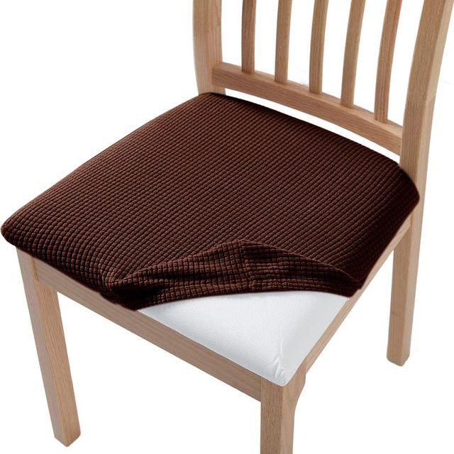 Bestbags Stretch-Stuhlsitzbezüge aus Jacquard in Schwarz, gepolsterte Sitzschutzkissen für Esszimmerstühle, abnehmbar und waschbar - Bild 1
