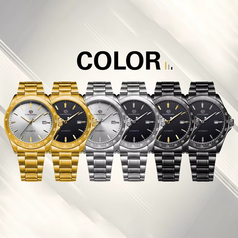 FORSINING Armbanduhr Automatik, Edelstahl, Herren, Datum - Bild 2