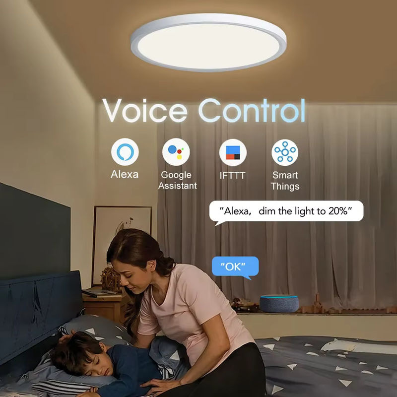 Benewton Tuya Smart LED Deckenlampe mit RGB-Farbe, App- und Sprachsteuerung für Alexa und Google Assistant, Weiß - Bild 4