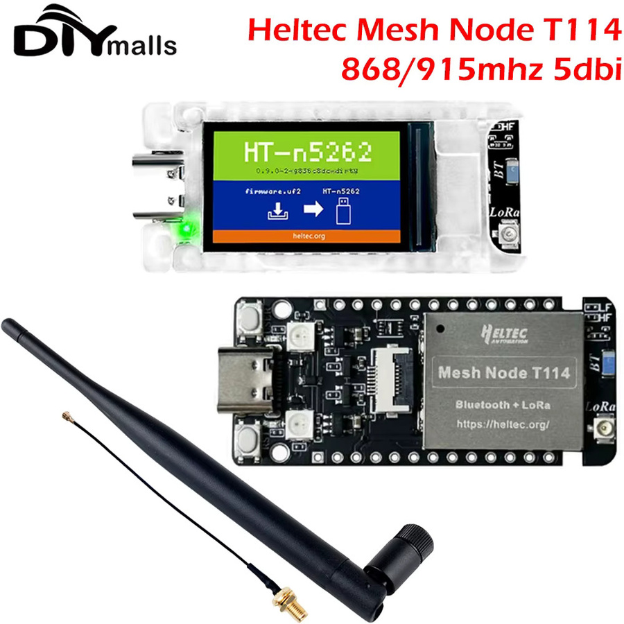 Heltec Mesh Node T114 Meshtastic Tracker Board mit nRF52840, SX1262 LoRaWAN und GPS in Schwarz inklusive 868/915 MHz Antenne - Bild 5