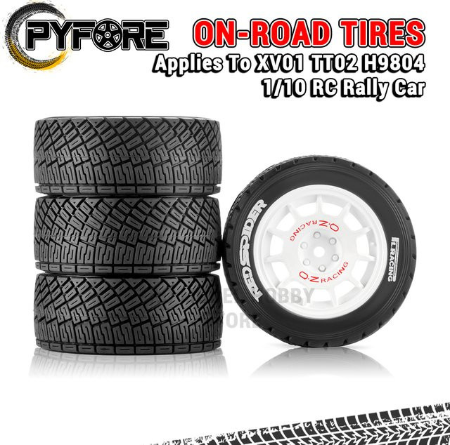 PYFORE Racing Reifen, 4-teiliges Set, 1:10 RC Modell Rallye Auto - Bild 1