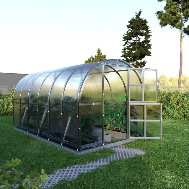 KLASIKA Gewächshaus mit 4 mm Polycarbonatabdeckung und verzinktem Stahlrahmen, B/T: 4 m x 3 m, transparent - Bild 1