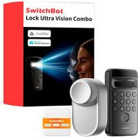 SwitchBot Ultra Vision Bundle Starter Set mit Smart Lock Ultra, Hub Mini Matter und Keypad Vision in Silber - Bild 1