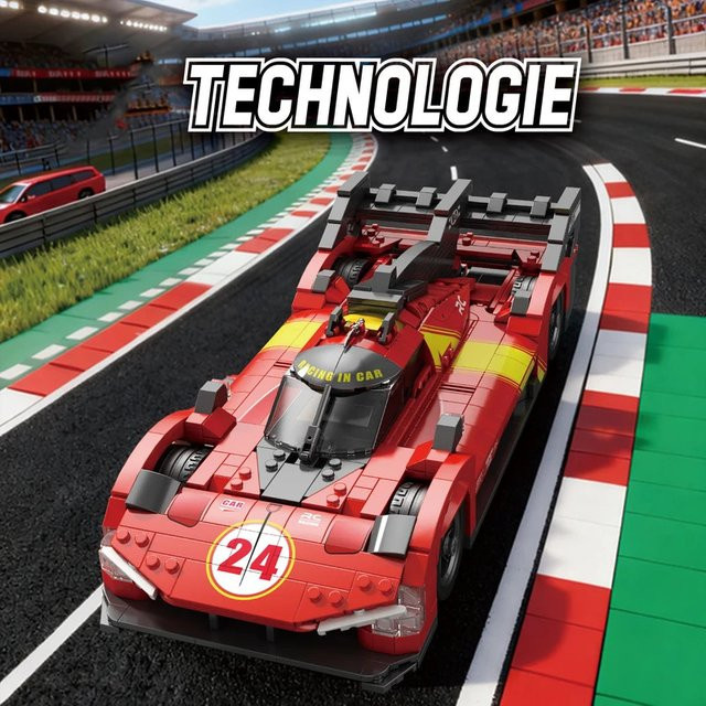 XMWL Supercar Bausteine, Rot, 1:16, 1370 Teile - Bild 1