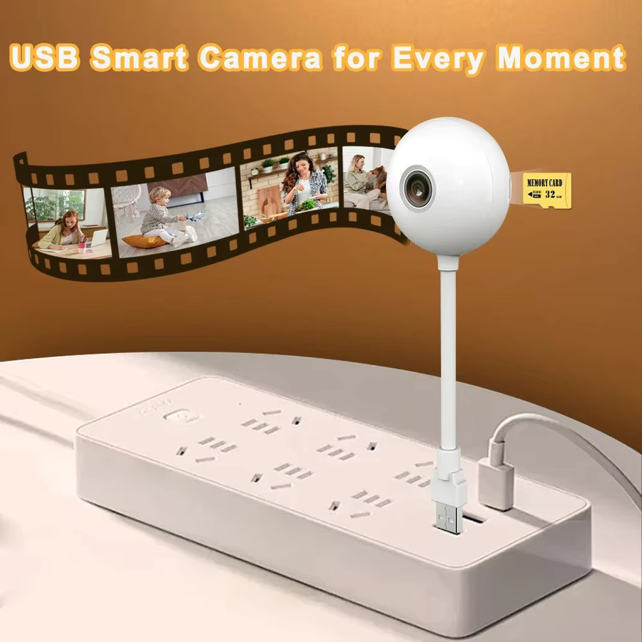 Tuya Smart Home 5MP USB-WLAN-Kamera in Weiß mit Nachtsicht, Zwei-Wege-Audio und App-Steuerung als Babymonitor - Bild 2