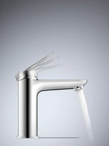 Duravit Waschtisch-Einhebelmischer M MinusFlow Wave in Chrom mit 122 mm Auslauf - Bild 1