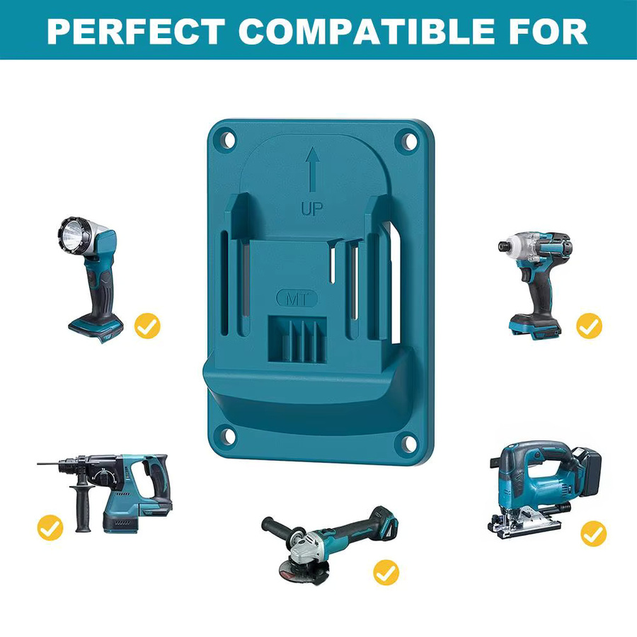 Bohrerhalterung für Makita 18 V Li-Ionen-Bohrer, Wand-Dock-Aufhänger aus Kunststoff in Schwarz und Blau für Garage und Werkstatt - Bild 5