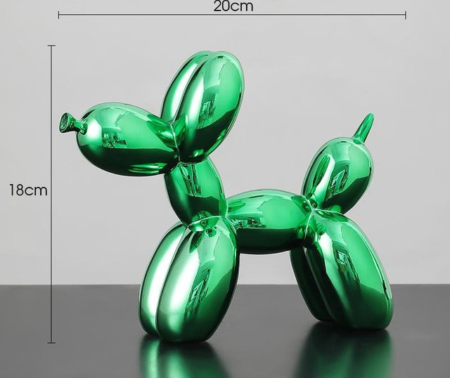 Kreative Ballon Hund Dekoration in Multicolour für Wohnzimmer und Schränke, Höhe: 20 cm, Breite: 20 cm, Tiefe: 18 cm - Bild 1