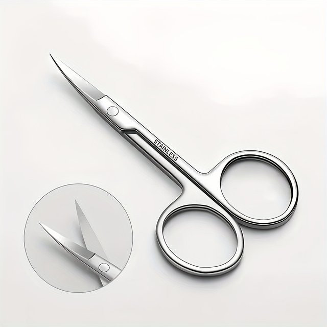 Ouriner SiLvery Augenbrauenschere, Edelstahl, Metallic, Unisex - Bild 1