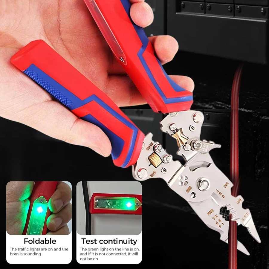 WOZOBUY 13-in-1 faltbare Abisolierzange für Elektriker zum Schneiden und Ziehen - Bild 2