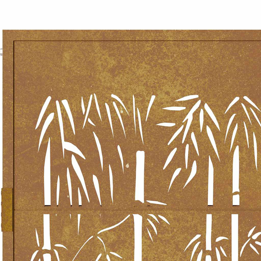 Vidaxl Gartentor aus Cortenstahl mit Bambusmotiv in Braun, B/H: 105 x 130 cm - Bild 2