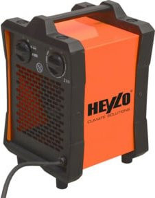 Heylo DE 2 XL Elektro-Keramik-Heizlüfter in Orange mit Thermostat und Überhitzungsschutz, Heizleistung 1 / 2 kW - Bild 1