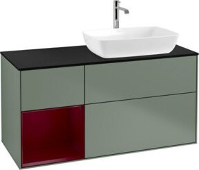 V&B Waschtischunterschrank Finion mit Wandbeleuchtung, Breite: 120 cm, Tiefe: 50,1 cm, Höhe: 50,1 cm, lackiert - Bild 1