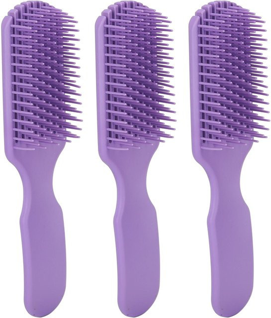 Koogeelife Haarbürste, 3 Stück, Lila, Antistatisch, Breitzahn, Unisex - Bild 1