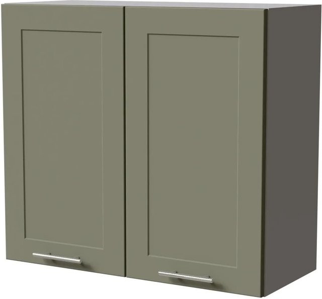 Feldmann-Wohnen Hängeschrank Oslo Küchenschrank in Grau und Reed Green Matt mit Soft-Close-Türen, B/T/H: 80 x 32,5 x 72 cm - Bild 1