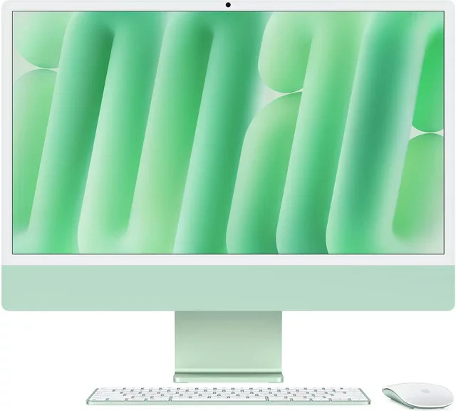 Apple iMac 24 Zoll M4 All-in-One Computer, 8-Core CPU, 8-Core GPU, Grün, 24GB RAM, 256GB SSD, Thunderbolt - Bild 1