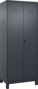 C+P PSA Doppel-Spind Classic PLUS mit 2 Abteilen, Füße, Sicherheits-Drehriegel 7016/7016, B/T/H: 80 x 50 x 195 cm - Bild 1