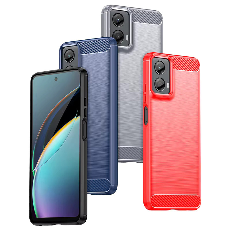 Stoßfeste Schutzhülle für Motorola Moto G 5G 2024 aus Soft Silicone TPU in Rot - Bild 2