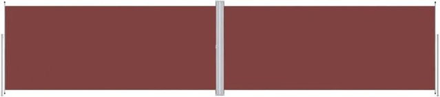 Furnicato Ausziehbare Seitenmarkise Braun aus Polyester mit PU-Beschichtung, Höhe: 220 cm, Breite: 1000 cm - Bild 1