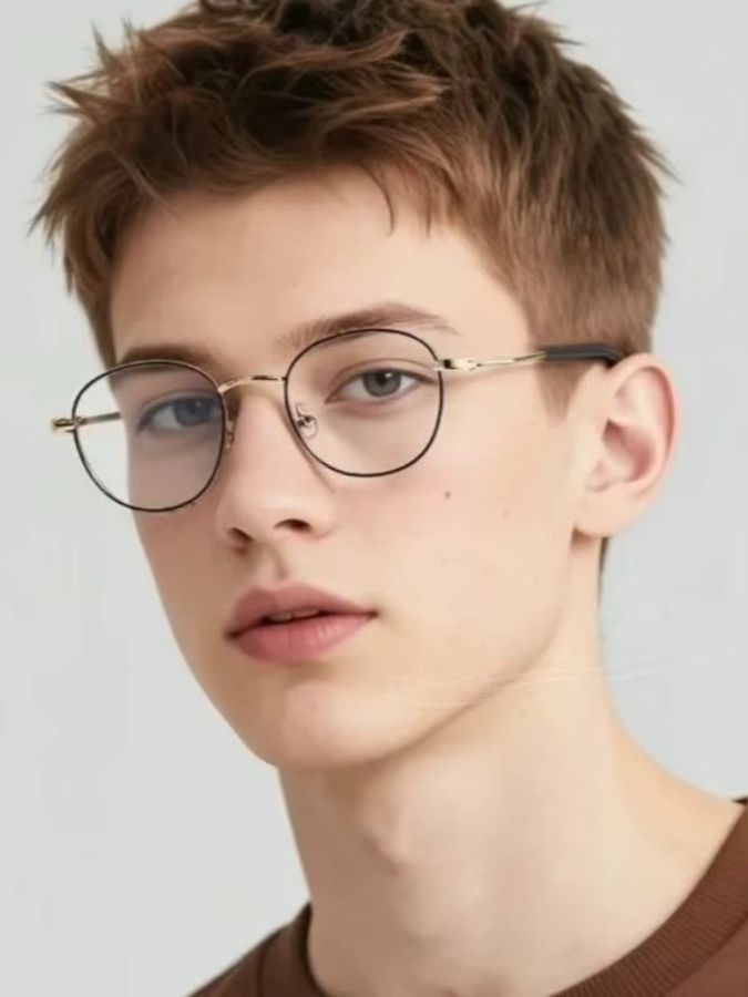 ERIKOLE Korrektionsbrille, Vollrand, Rund, Metall, Unisex - Bild 3