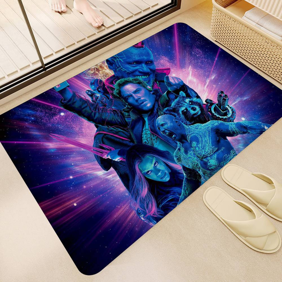 Miniso Guardians Of The Galaxy Fußmatte, rutschfest und waschbar, B/L: 80 x 50 cm, mehrfarbig - Bild 1