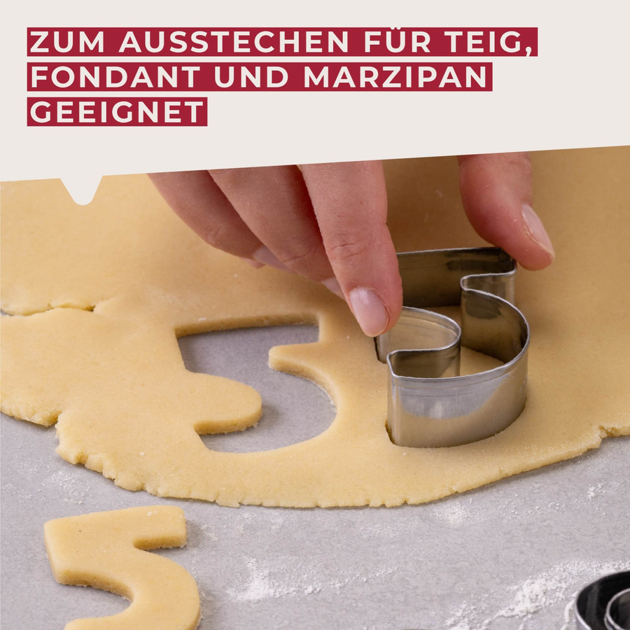 Fackelmann Zahlen-Ausstecher Nr. 5 aus Edelstahl in Silber, spülmaschinenfest - Bild 3