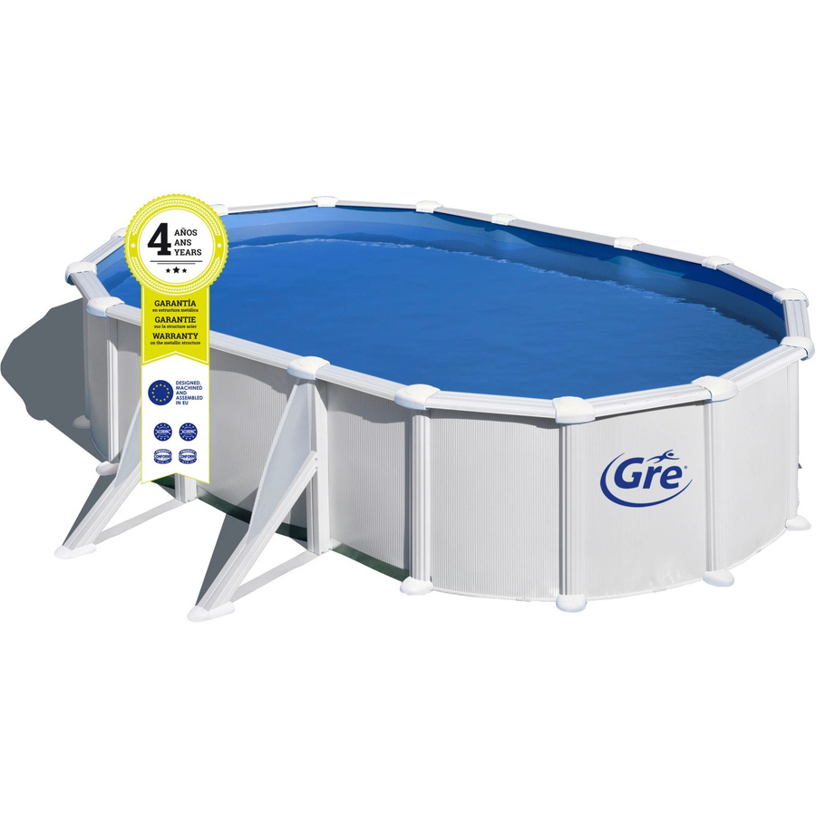 Gre Atlantis Ovalpool aus Stahlwand in Weiß mit Maßen B: 500 cm, T: 300 cm, H: 132 cm - Bild 2