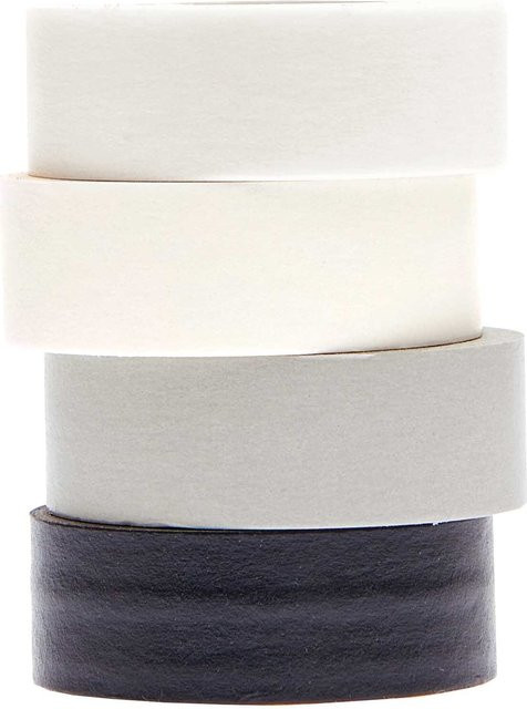 Rico Design Paper Poetry Tape Set in Schwarz-Weiß-Grau mit 15 mm Breite und 10 m Länge - Bild 1