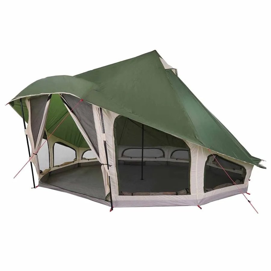 vidaXL Familien-Tipi-Zelt mit Dach in Grün, B/T/H: 508 x 470 x 300 cm - Bild 2