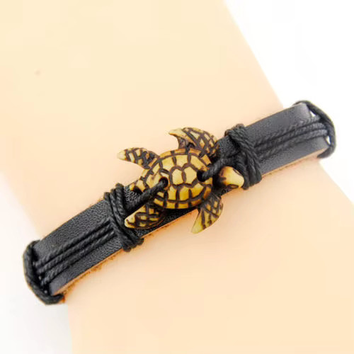weyena Lederarmband, Schwarz, Unisex - Bild 2