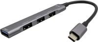 i-tec USB-C Metal HUB C31HUBMETALMINI4 mit 4 USB-A Ports, USB 3.1 Gen1 5 GBit/s, Silber/Grau - Bild 1