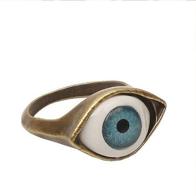 shengtukeji Ringe, Retro Vintage, Zinklegierung, Blau, Unisex - Bild 1