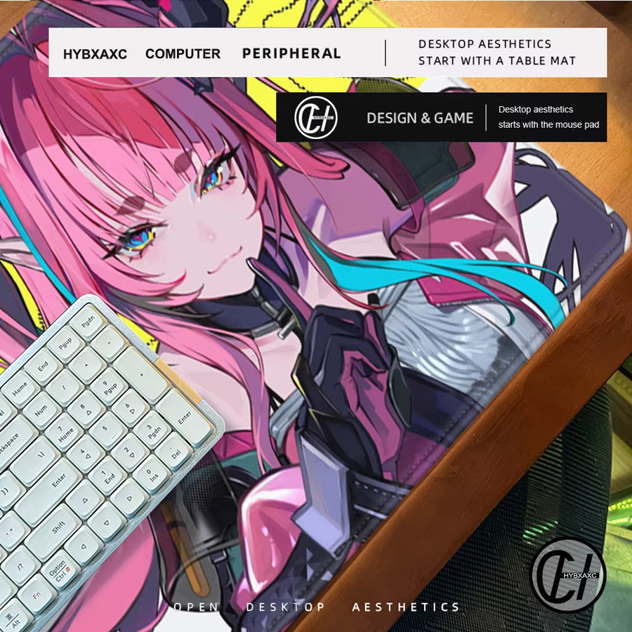 HYBXAXC Game Arknights Endfield Yvonne Mauspad in Multicolour, rutschfeste Schreibtischunterlage aus Gummi für Gamer und Büro - Bild 5
