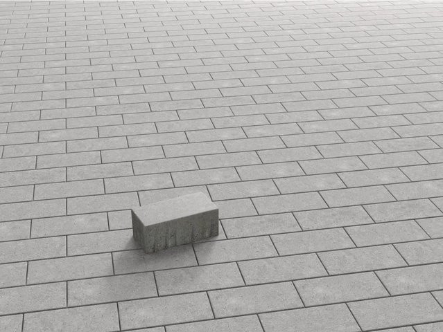 Rechteck-Pflaster aus Beton von EHL in Grau, B: 20 cm, T: 10 cm, H: 8 cm - Bild 1